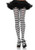 Leg Avenue Womens Nylon Striped Tights BlackWhite One Size