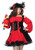Leg Avenue Womens Plus Size Vixen Pirate Wench with Velvet Double lace up Corset Dress Redblack 3X 4X