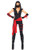 Leg Avenue Womens Deadly Ninja Costume BlackRed Large