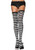 Leg Avenue Womens Plus Size Nylon Striped Stockings BlackWhite 1X2X