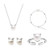 Lovely Pearl Cat Charm Bracelet Stud Earrings Rings Necklace Gift for Little Girl Jewelry Lovely Pearl Cat Charm Bracelet Stud Earrings Rings Necklace Gift for Little Girl Jewelry