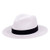 Panama Straw HatWomens Sun Hats Summer Wide Brim Floppy Fedora Beach Cap UPF50 A03White