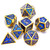 DND Metal Dice Set Role Playing 7PCS Dungeons and Dragons Dice Pathfinder RPG Games DND Dice Metal dice Set dd Blue