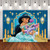 Cartoon Aladdin Castle Jasmine Princess Theme Backdrops Kids Gils Birthday Party Photography Banner Baby Shower Step and Repeat Background Photo Studio Props Cake Table Decor 7x5ft