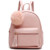 Mini Backpack Purse for Women Teenage Girls Purses PU Leather Daypack Shoulder Bag with Charm Tassel and Pompom