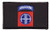 82nd Airborne Division  2 x 3 Hook  Loop 2 Piece Black Patch 73448