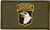 101st Airborne Division  2 x 3 Hook  Loop 2 Piece OD Green Patch