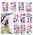 10 pieces Fourth of July Decorations Temporary Tattoos Independence Day Patriotic Temporary Tattoo Stickers Red White and Blue Party Supplies July 4th Tattoos 472x299 inch