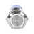 Keenso 19mm Push Button Switch Waterproof 12V LED SelfLocking Latching OnOff Button Switch 1NO1NC Button SwitchWhite
