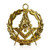Masonic Past Master Collar Jewel Gold Plated
