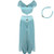 Women Girls Aladdin Jasmine Princess Halloween Cosplay Fancy Dress Up Party Costume Sets Light blue S