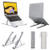 Laptop Stand Portable Laptop Stand Adjustable Height Ergonomic Foldable Laptop Riser Stand Aluminum Ventilated Laptop Holder Compatible with MacBook AirPro iPad Dell HP More 10~17 Inch Laptops