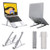 Laptop Stand Portable Laptop Stand Adjustable Height Ergonomic Foldable Laptop Riser Stand Aluminum Ventilated Laptop Holder Compatible with MacBook AirPro iPad Dell HP More 10~17 Inch Laptops