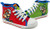 Super Mario Brothers Mario and Luigi Kids Shoe Nintendo Hi Top Sneaker with Laces Little Kid Size 10 Red
