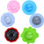 Ruisita 6 Pieces Acrylic Pouring Strainers Acrylic Plastic Silicone Strainer Flower Drain Basket for Paint Pouring Supplies Color Set B