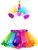LYLKD Little Girls Layered Rainbow Tutu Skirts with Unicorn Horn Headband Rainbow L48 Years