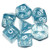DND Dice 7Pieces Glitter Sparkle Blue Mixed Polyhedral DND Dice for RPG MTG Table Game Dice