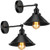 Industrial Wall Sconce 2 Pack Licperron Rustic Black Antique 240 Degree Adjustable Vintage Wall Sconce for Restaurants Bedroom Kitchen Galleries Bathroom