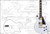 Plan of Gibson Les Paul Custom Electric Guitar  Full Scale Print