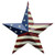 Patriotic Metal Barn Star Hanging Wall Decor 3D Dimensional Star Barn Outdoor Indoor 4th of July Decoration