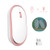 Slim Rechargeable Wireless Mouse Silent USB Mice?Less Noise Portable Mobile Optical Mice for Notebook PC Laptop Computer MacBook ?Pink?