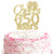 Cheers to 50 Years Cake Topper Happy 50th Birthday Cake Topper Hello 50 50th Anniversary Party Decoration  Gold Glitter