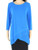 Alfani Womens Mixed Media Shirt Pullover Top Blue L