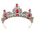Sunshinesmile Bride Vintage Red Crystal Tiara Wedding Crown Princess Headpieces Baroque Bridal Headband Hair Accessories