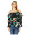 Karen Kane Bracelet Sleeve Ruffle Top Print XS