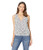 Karen Kane Layered Tie Front Top Print MD