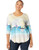 Karen Kane Womens Plus Size 34 Sleeve Shirttail TEE Print 1X