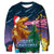 Funnycokid Teen Ugly Christmas Jumper 3D Digital Print Round Neck Long Sleeve Boys Xmas Dinosaur Graphic Sweatshirt