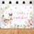 Aperturee 7x5ft Winter Onederland Backdrop Pink Flowers Little Deer Snowflak Baby Girls 1st First Christmas Birthday Photography Background Holiday Party Decoration Photo Booth Studio Banner Decor