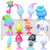 12 pcs Trolls Mini Toy Trolls Action Figures Cake Toppers Tall 118276 Trolls themed party supplies kids birthday cake decoration