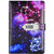 JunShop Locking Diary Combination Lock Journal Constellation Writing Diary A5 Starry Sky Lock Leather Notebook Aquarius