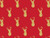 Red  Gold Deer Reindeer Holiday Wrap Paper  15 Foot Roll