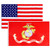 LoveVC US Marine Corps Flag and American Flag 3x5 FT  United States Military Flags with Brass Grommets