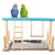 Keersi Parrots Playstand Bird Playground Wood Perch Stand Ladder Swing with Toy for Parakeet Cockatiel Conure African Grey Cockatoo Macaw Amazon Lovebird Budgie Finch Canary