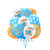 50PCS Blippi BollonsBlippi Party Supplies For Blippi Birthday Party DecorationsBlue Orange White Balloon Theme Ballons for Kids