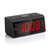 Digital Alarm Clock Radio with AMFM Radio 12 Big Red Digits Display Sleep Timer Dimmer and Battery Backup Bedside Alarm Clocks with Easy Snooze for Bedrooms Table Desk  Outlet Powered