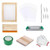 Screen Printing Kit Goaup Silk Screen Printing Enthusiast Kit Include Screen Printing Frame with 110 White Mesh Screen Printing Squeegees Transparency Film Tape