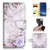 for Samsung S7 Galaxy S7 Designed Flip Wallet Phone Case Cover A21809 Marble Blue Rose Flower 21809