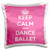 3dRose Keep Calm & Dance Ballet, Pink & White - pillow Case, 16 by 16-Inch (pc_163927_1)