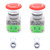 Yohii 2Pcs 22mm DPST Switch Mounting Hole Latching Emergency Stop Push Button Switch with Waterproof Cover 1NO 1NC