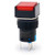 Baomain 16mm Push Button Switch Momentary Square Cap LED Lamp Red Light DC 12V SPDT 5 Pin 3 Pack