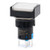 Baomain 16mm Push Button Switch Momentary Rectangular Cap LED Lamp White Light DC 12V SPDT 5 Pin Pack of 5