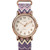 Timex Womens TW2R59000 Weekender 38mm Purple Chevron Fabric SlipThru Strap Watch