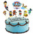 Dogs Cake Topper  Lifenjoy Happy Birthday Cupcake Toppers for Kids Birthday Party Supplies