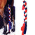 Intrepid International Tailwrap Fleece Tail Braid Long RedWhiteBlue