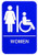 ADA Compliant Braille Women Sign